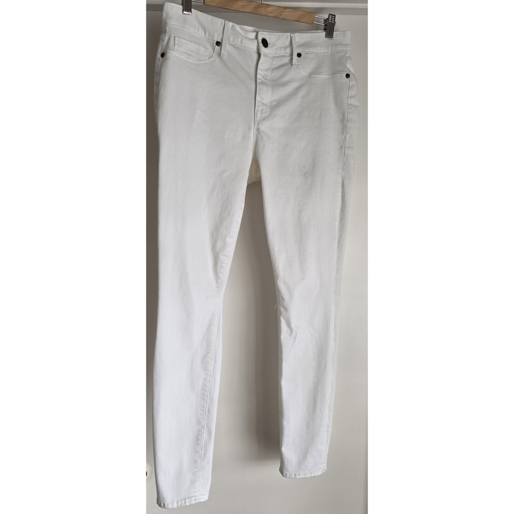 Parker Smith Women's Skinny Jeans Size 31 White Solid Casual Straight Slim